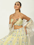 Rangrass Pastel beadwork Lehenga