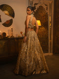 Sky grey zardozi lehenga