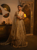 Sky grey zardozi lehenga