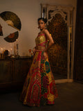 Multicolored brocade lehenga