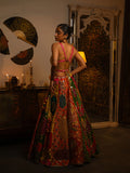 Multicolored brocade lehenga