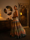 Chevron multi pastel lehenga.