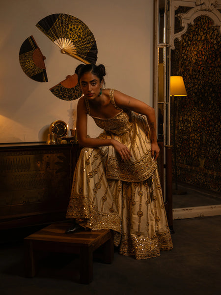 Metal and mirror work garara