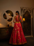 Hot pink gota lehenga.