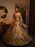 Grey sequin work lehenga.